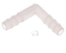 Raccordement de tuyau coudé en PVDF de 6 mm (1/4'') [2 pièces].