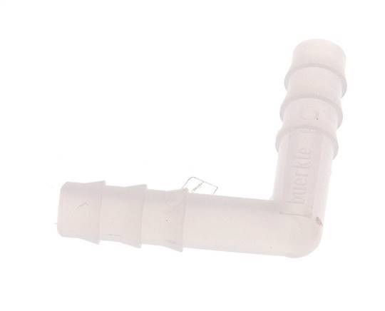 Raccordement de tuyau coudé en PVDF de 6 mm (1/4'') [2 pièces].