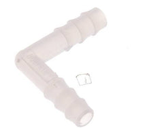 Raccordement de tuyau coudé en PVDF de 6 mm (1/4'') [2 pièces].