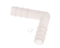 Raccordement de tuyau coudé en PVDF de 9 mm (3/8'') [2 pièces].
