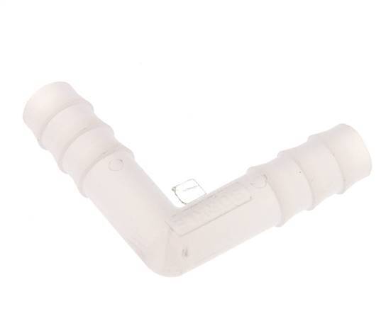 Raccordement de tuyau coudé en PVDF de 9 mm (3/8'') [2 pièces].