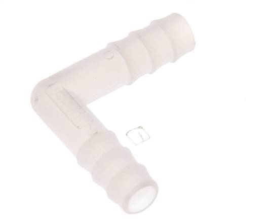 Raccordement de tuyau coudé en PVDF de 9 mm (3/8'') [2 pièces].