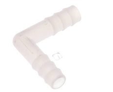 Raccordement de tuyau coudé en PVDF de 9 mm (3/8'') [2 pièces].
