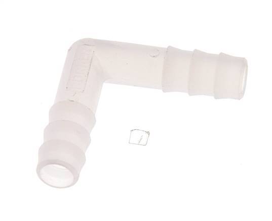 Raccordement de tuyau coudé en PVDF de 9 mm (3/8'') [2 pièces].