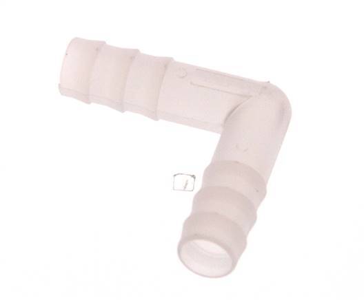 Connecteur de tuyau coudé en PVDF de 10 mm [2 pièces].
