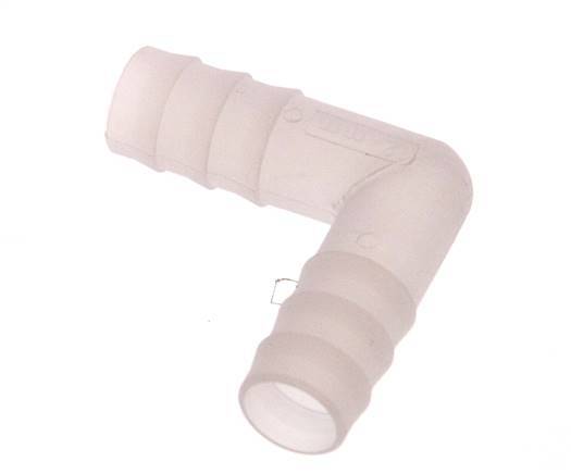 Raccordement de tuyau coudé en PVDF de 13 mm (1/2'') [2 pièces].