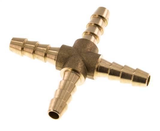 6 mm (1/4'') Brass Cross Hose Connector [2 Pieces]