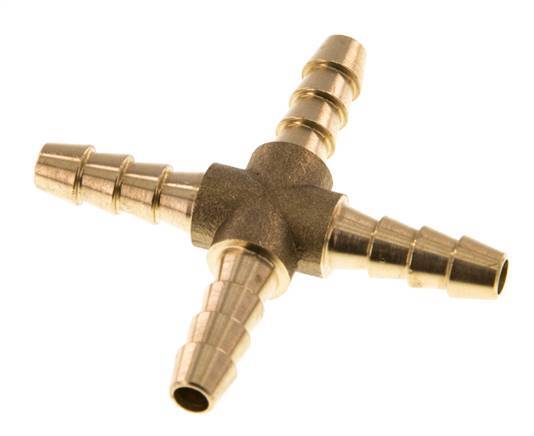 Connecteur de tuyau transversal en laiton de 6 mm (1/4'') [2 pièces].