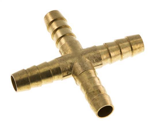 Connecteur de tuyau transversal en laiton de 9 mm (3/8'') [2 pièces].