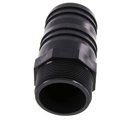 Embout de tuyau PVC-U 60 mm et G2'' mâle 118 mm EN 1452-3