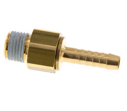 Embout de tuyau 6 mm (1/4'') et R1/4'' en laiton mâle NBR rotatif