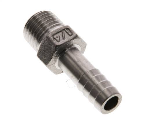 9 mm (3/8'') & 1/4''NPT Stainless Steel 1.4408 Hose Barb Male [2 Pieces]
