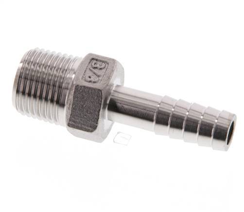 9 mm (3/8'') & 3/8''NPT Stainless Steel 1.4408 Hose Barb Male [2 Pieces]