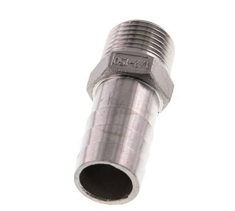 19 mm (3/4'') & 1/2''NPT Stainless Steel 1.4408 Hose Barb Male