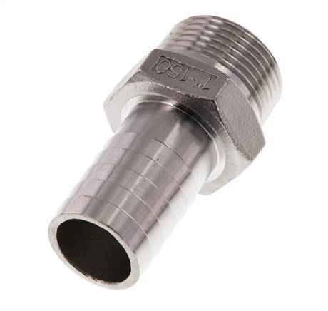 25 mm (1'') & 1''NPT Stainless Steel 1.4408 Hose Barb Male