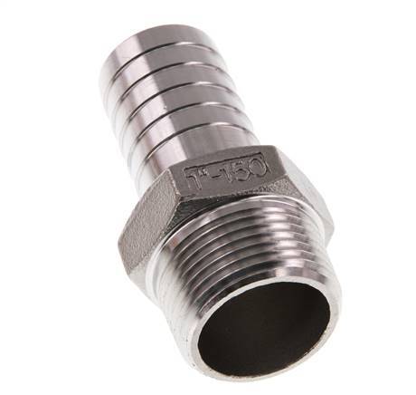 25 mm (1'') & 1''NPT Stainless Steel 1.4408 Hose Barb Male
