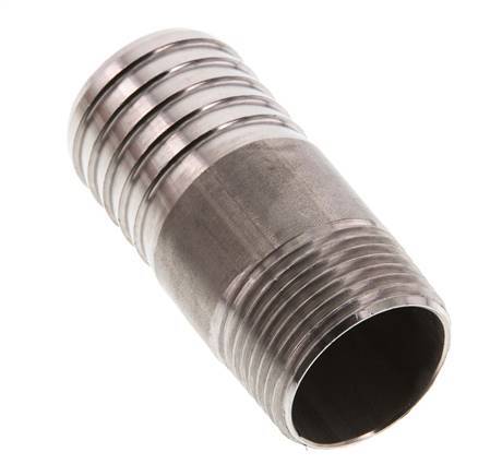 32 mm (1-1/4'') & R1'' Acier inoxydable 1.4571 Barre de tuyau mâle 70mm