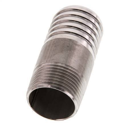 32 mm (1-1/4'') & R1'' Acier inoxydable 1.4571 Barre de tuyau mâle 70mm