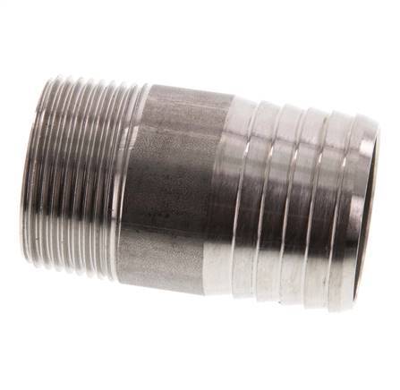 40 mm & R1-1/4'' Acier inoxydable 1.4571 Barre de tuyau mâle 70mm