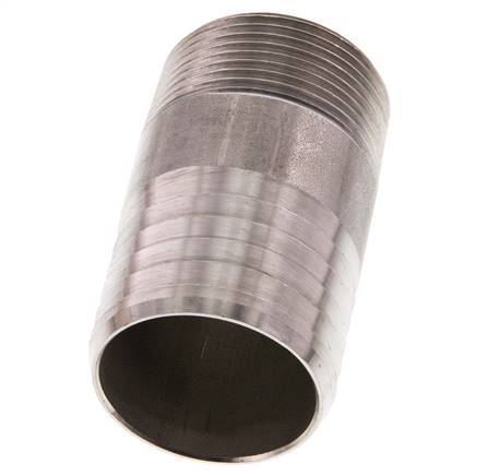 40 mm & R1-1/4'' Acier inoxydable 1.4571 Barre de tuyau mâle 70mm