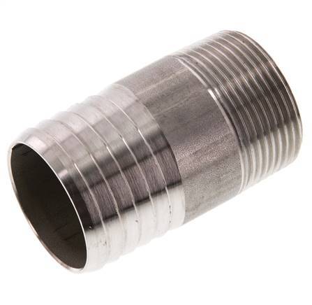 40 mm & R1-1/4'' Acier inoxydable 1.4571 Barre de tuyau mâle 70mm