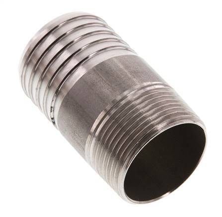 40 mm & R1-1/4'' Acier inoxydable 1.4571 Barre de tuyau mâle 70mm