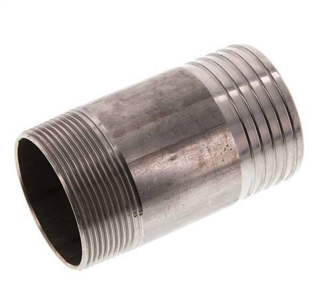 60 mm & R2'' Stainless Steel 1.4571 Hose Barb Male 100mm