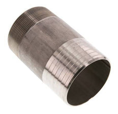 75 mm (3'') & R2-1/2'' Acier inoxydable 1.4571 Barre de tuyau mâle 120mm
