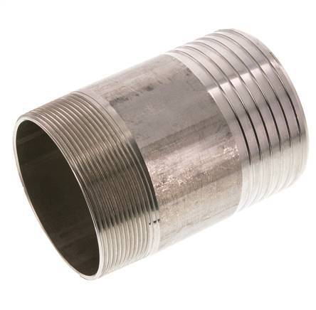 90 mm (3-1/2'') & R3'' Acier inoxydable 1.4571 Barre de tuyau mâle 120mm