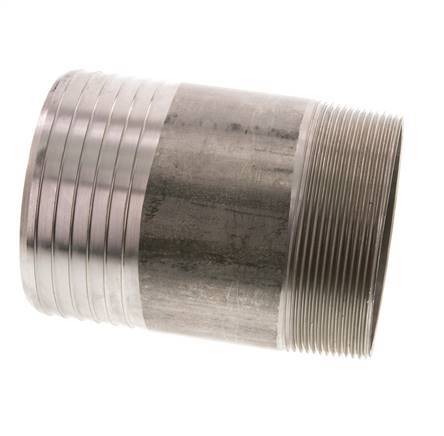 90 mm (3-1/2'') & R3'' Acier inoxydable 1.4571 Barre de tuyau mâle 120mm