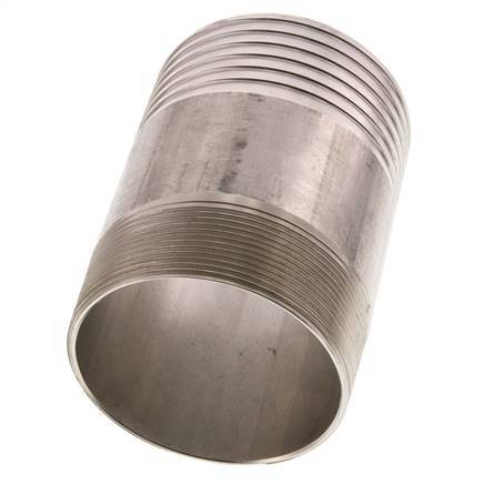 90 mm (3-1/2'') & R3'' Acier inoxydable 1.4571 Barre de tuyau mâle 120mm