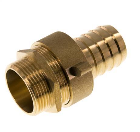 Écrou à ailettes 32 mm (1-1/4'') et G1-1/4'' en laiton pour tuyau mâle à joint plat NBR