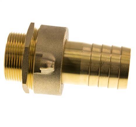 38 mm (1-1/2'') & G1-1/2'' Barre à boyau mâle en laiton joint plat NBR ecrou à ailettes