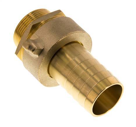 38 mm (1-1/2'') & G1-1/2'' Barre à boyau mâle en laiton joint plat NBR ecrou à ailettes