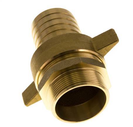 Embout mâle 50 mm (2'') et G2'' en laiton joint plat NBR ecrou à ailettes