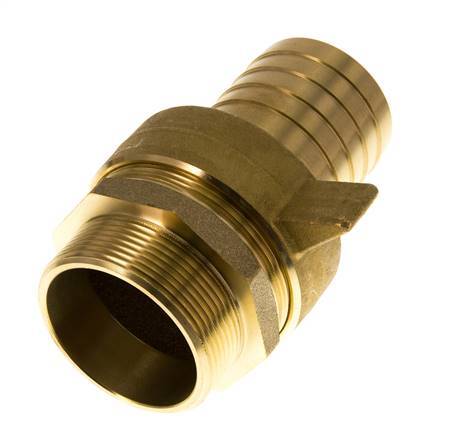 Embout mâle 50 mm (2'') et G2'' en laiton joint plat NBR ecrou à ailettes