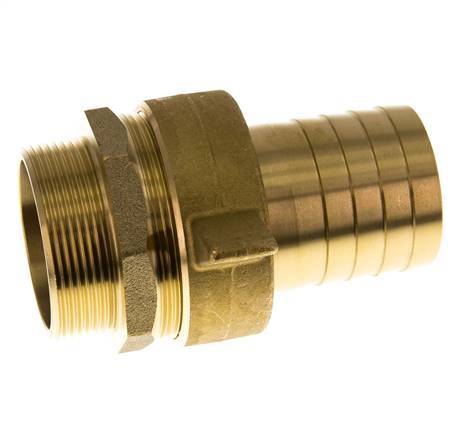 Embout mâle 50 mm (2'') et G2'' en laiton joint plat NBR ecrou à ailettes