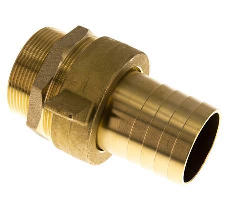 Embout mâle 50 mm (2'') et G2'' en laiton joint plat NBR ecrou à ailettes