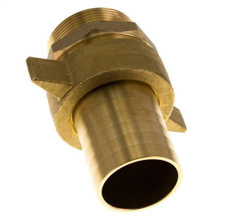 Embout mâle 50 mm (2'') et G2'' en laiton joint plat NBR ecrou à ailettes