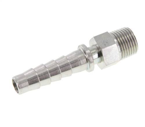 Pilier de tuyau en acier zingue 13x25 mm & R1/2'' avec filetage mâle DIN EN 14423