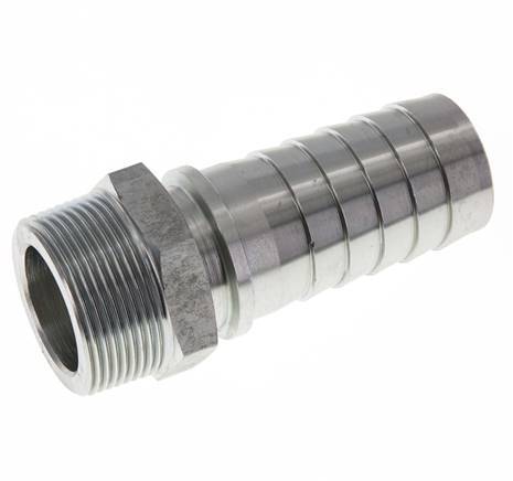 Pilier de tuyau en acier zingue 38x54 mm & R1-1/2'' avec filetage mâle DIN EN 14423