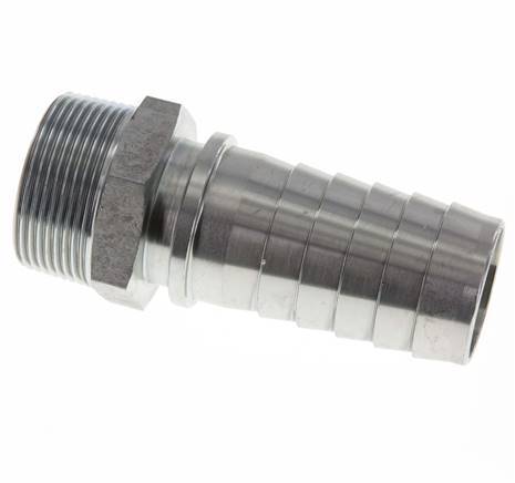 38x54 mm & R1-1/2'' zink plated Steel Hose Pillar with Male Threads DIN EN 14423