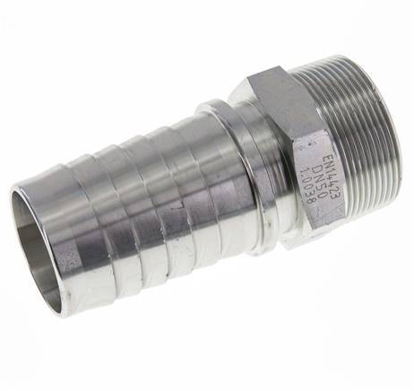 Colonne de tuyau en acier zingue 50x68 mm & R2'' avec filetage mâle DIN EN 14423