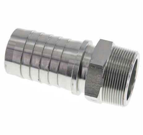Colonne de tuyau en acier zingue 50x68 mm & R2'' avec filetage mâle DIN EN 14423