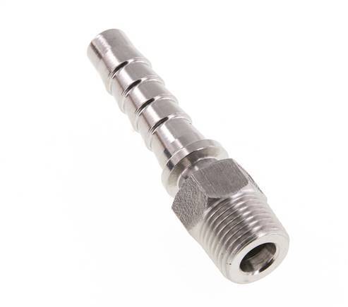 13x25 mm & R1/2'' Stainless Steel 1.4301 Hose Pillar with Male Threads DIN EN 14423