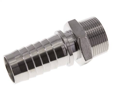 Pilier de tuyau 32x48 mm & R1-1/4'' en acier inoxydable 1.4301 avec filetage mâle DIN EN 14423
