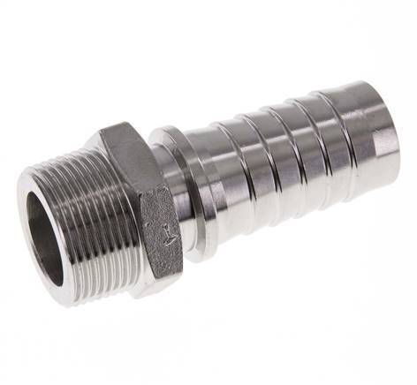 Pilier de tuyau 32x48 mm & R1-1/4'' en acier inoxydable 1.4301 avec filetage mâle DIN EN 14423