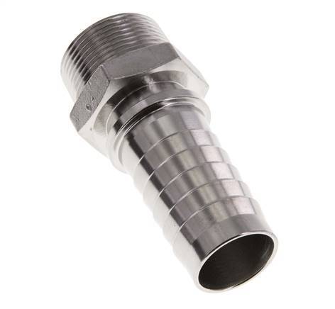 Pilier de tuyau 32x48 mm & R1-1/4'' en acier inoxydable 1.4301 avec filetage mâle DIN EN 14423