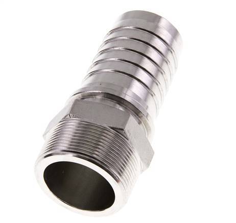 Colonne de tuyau 50x68 mm & R2'' en acier inoxydable 1.4301 avec filetage mâle DIN EN 14423