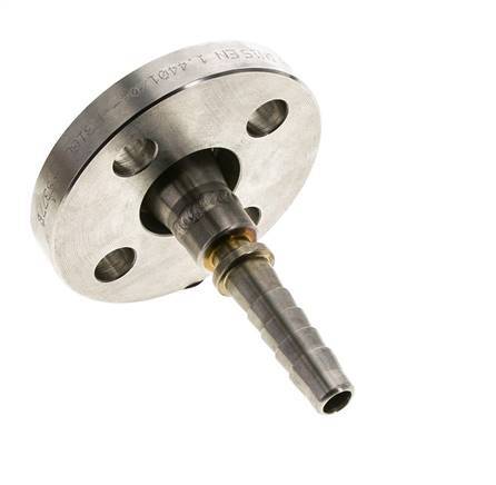 Pilier de tuyau 13x25 mm en acier inoxydable 1.4401 avec bride tournante PN 10/16/25/40 DIN EN 14423 / DIN 2826